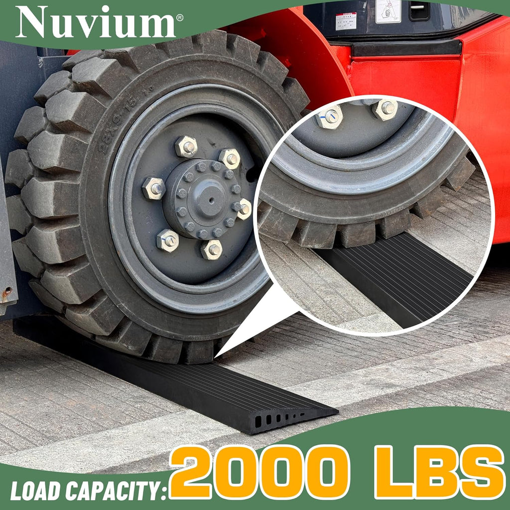 NUVIUM Rubber Threshold Ramp for Doorways, 35.5 in Wide, 2000 lb Capacity

