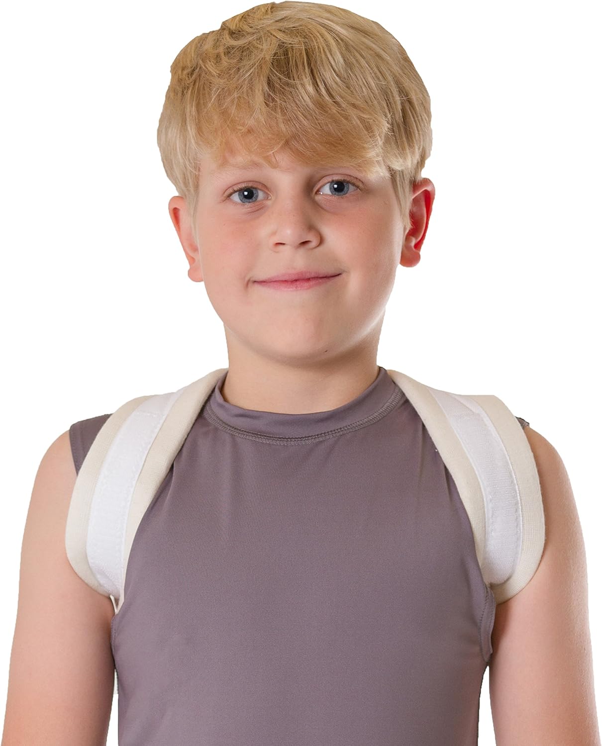 BraceAbility Clavicle Support Brace Figure 8 Upper Back Posture Corrector for Shoulder

