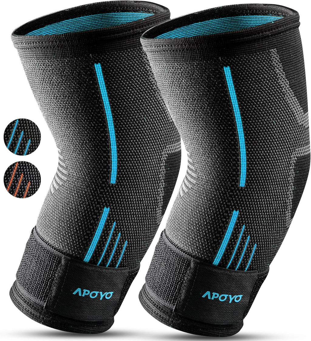 APOYO Elbow Brace Compression Sleeve for Tennis Elbow Tendonitis Arthritis Pain Relief

