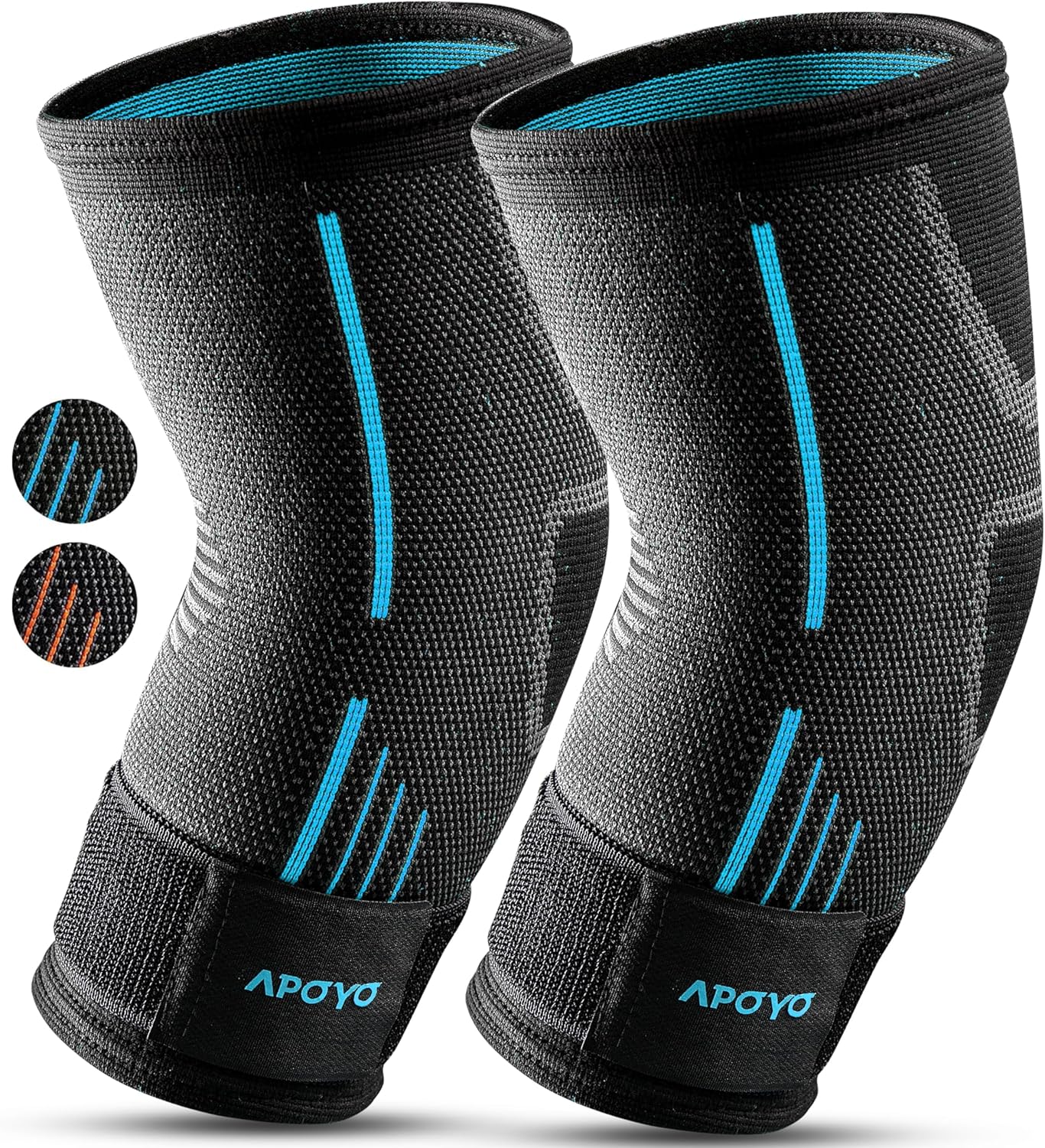 APOYO Elbow Brace Compression Sleeve for Tennis Elbow Tendonitis Arthritis Pain Relief

