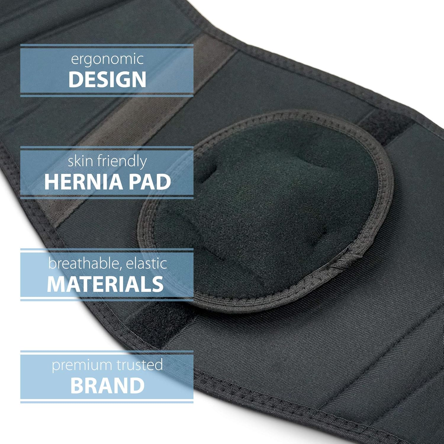 ORTONYX Ergonomic Hernia Belt with Removable Compression Pad for Umbilical Support

