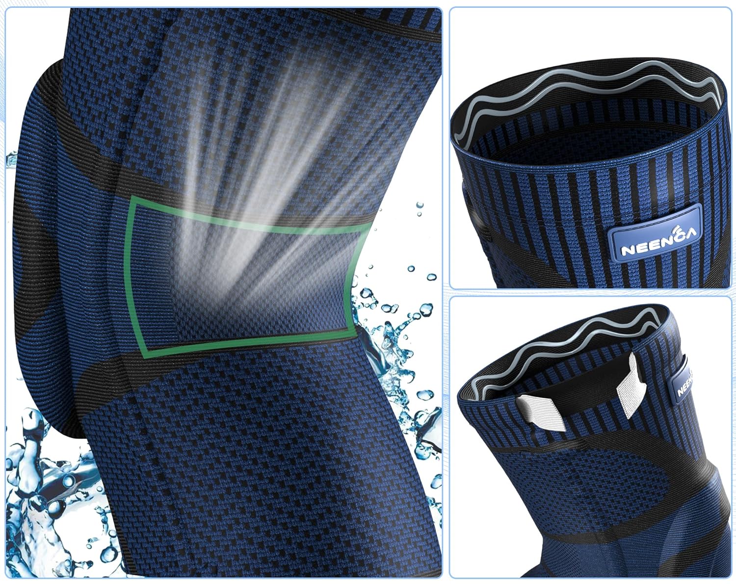 NEENCA Patella Gel Knee Brace with Side Stabilizers, Compression Support Sleeve

