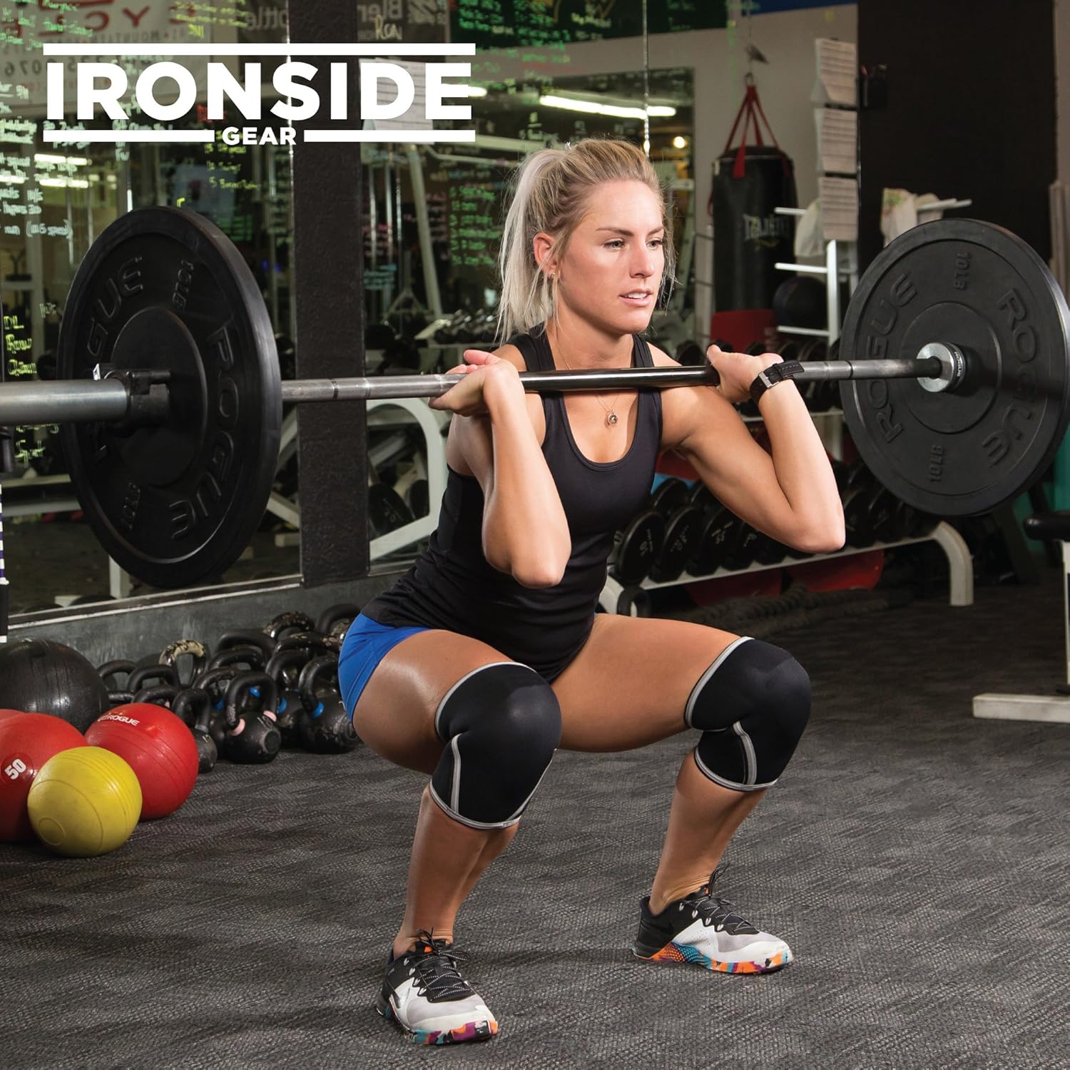 Ironside Knee Sleeves 7mm Neoprene Compression Knee Brace Support

