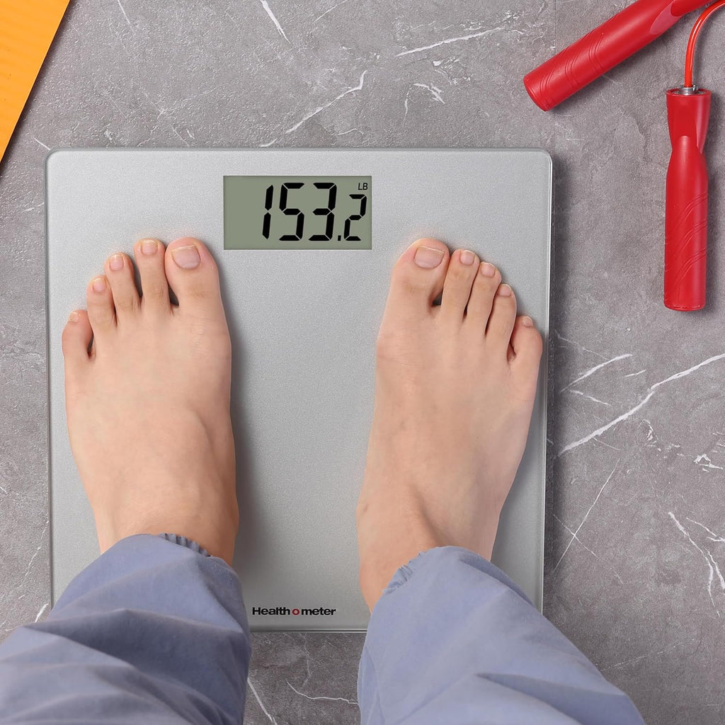 Health o meter Compact Digital Bathroom Scale, 450 lb, 3.2 in LCD, Tempered Platform

