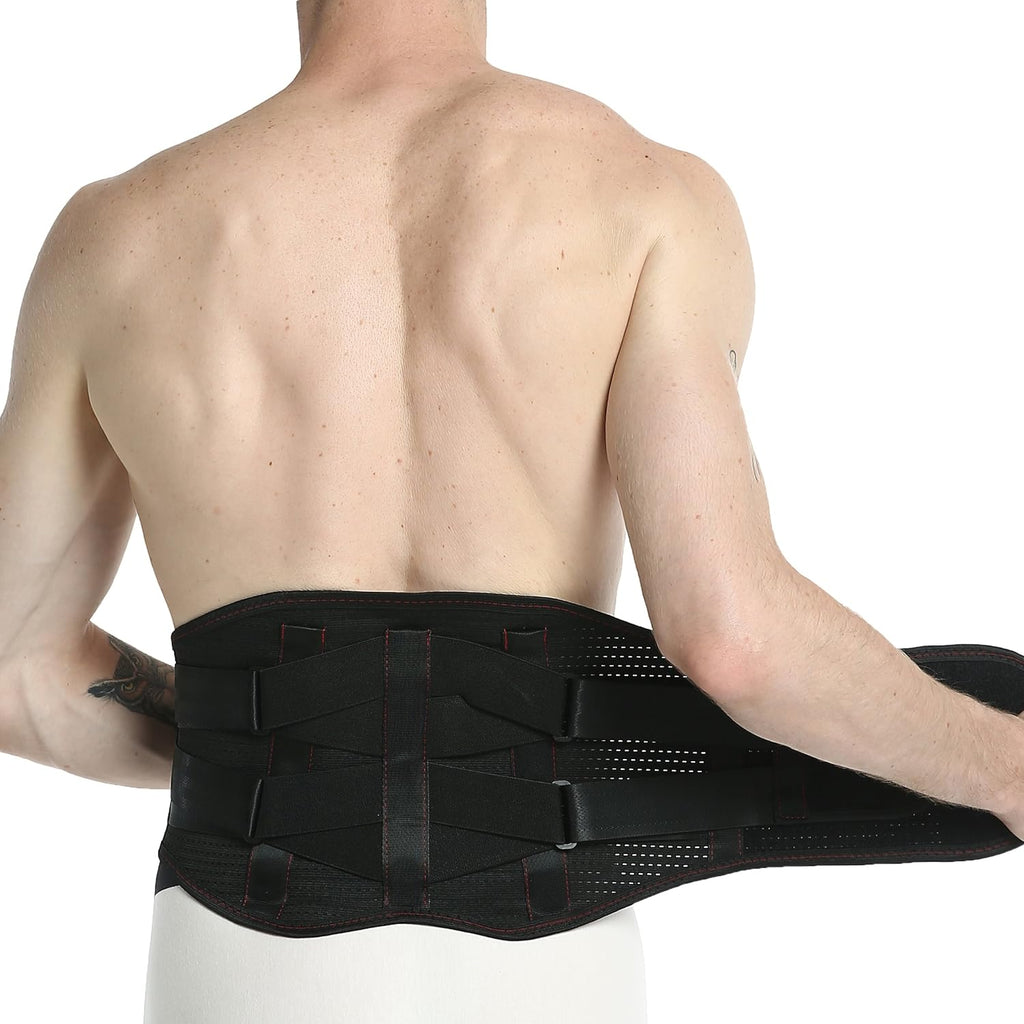 NeoTech Care Lower Back Brace Support Belt with Breathable Adjustable Compression Straps


