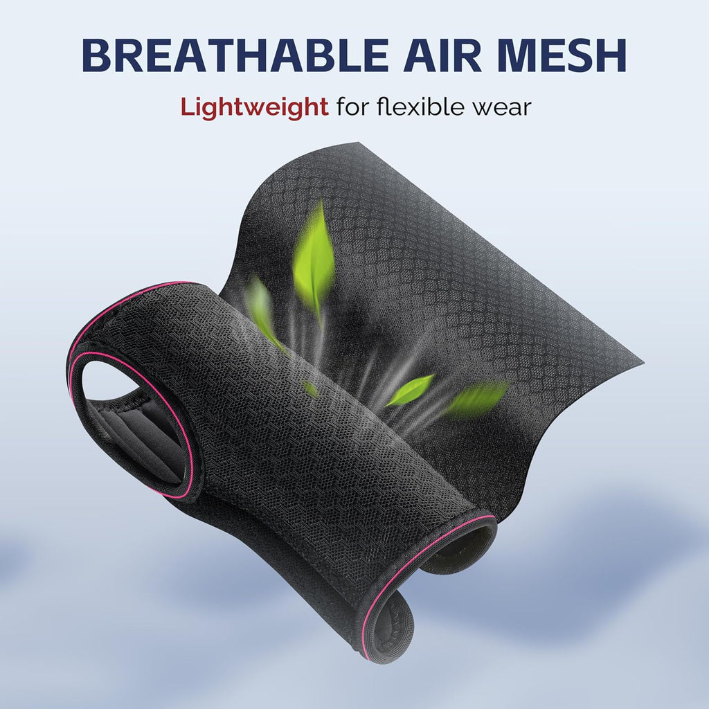 FEATOL Carpal Tunnel Wrist Brace Night Support with Removable Splint, Breathable Mesh

