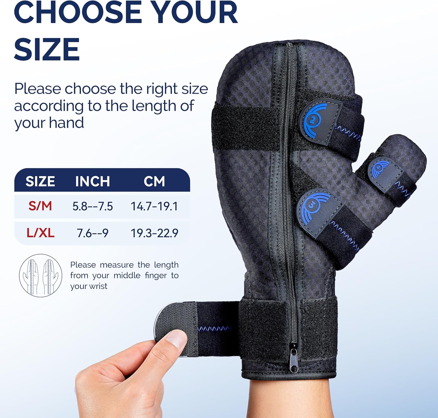 FEATOL Resting Hand Splint with Thumb Support, Adjustable Night Wrist Brace

