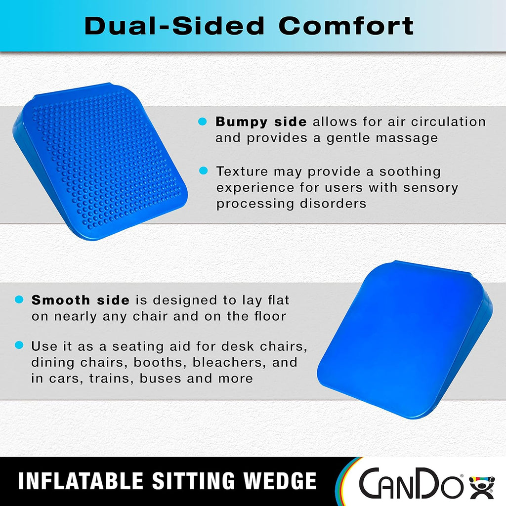 CanDo Sitting Wedge Active Seat Wobble Cushion for Posture, Back Pain, Anxiety

