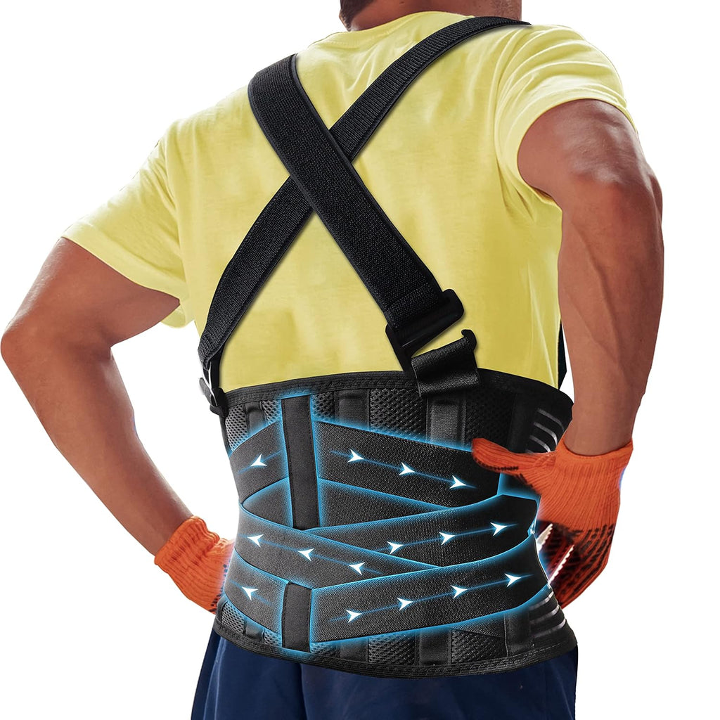 DARLIS Work Back Brace Posture Corrector with Removable Suspender Straps

