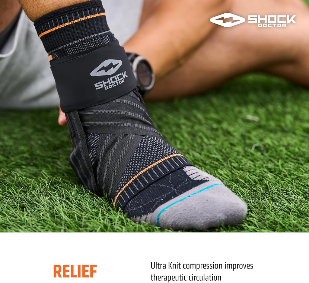 Shock Doctor Ultra Knit Ankle Brace with Figure 6 Strap and Stays

