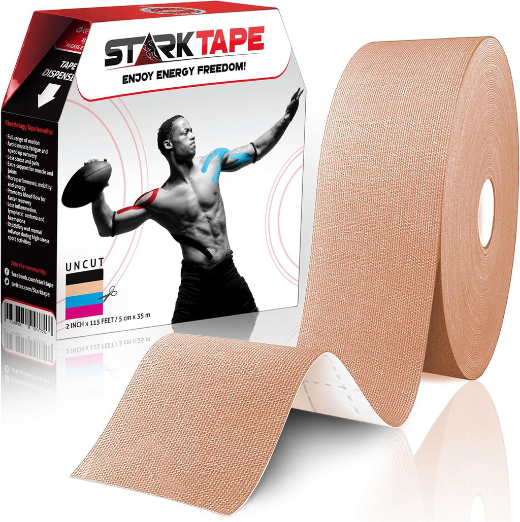 StarkTape Kinesiology Athletic Sports Tape, Latex-Free Waterproof, 115 ft Roll

