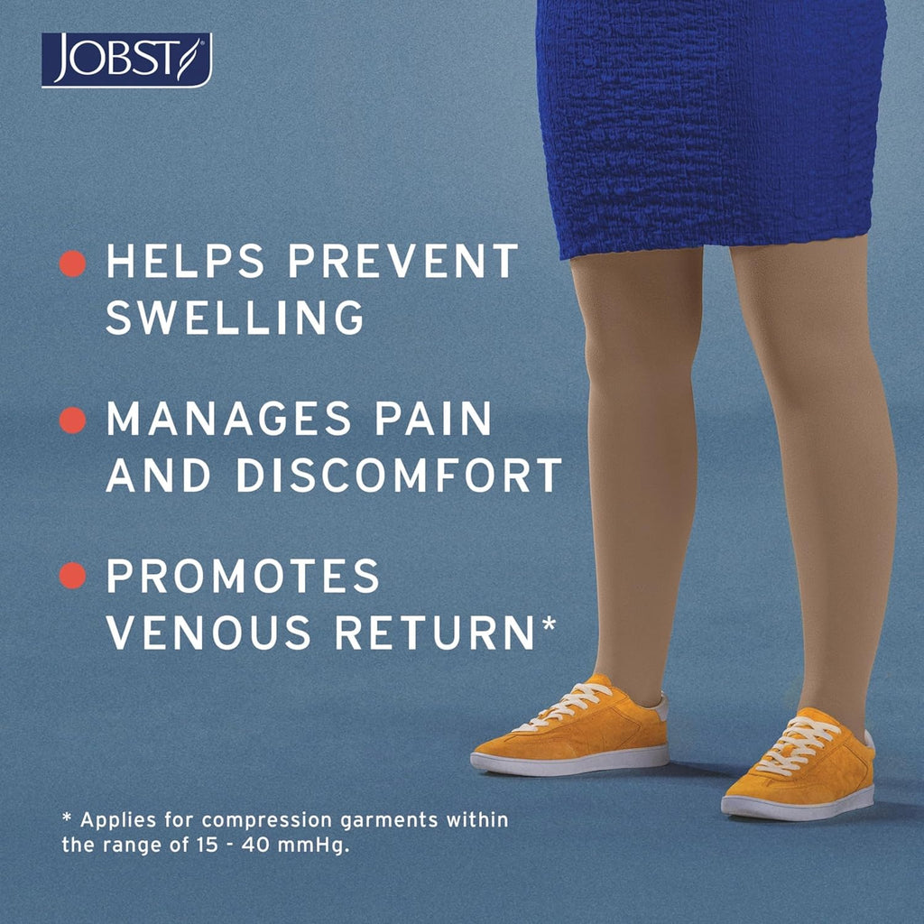 JOBST Relief Graduated Compression Knee High Socks, Closed Toe, 20-30 mmHg