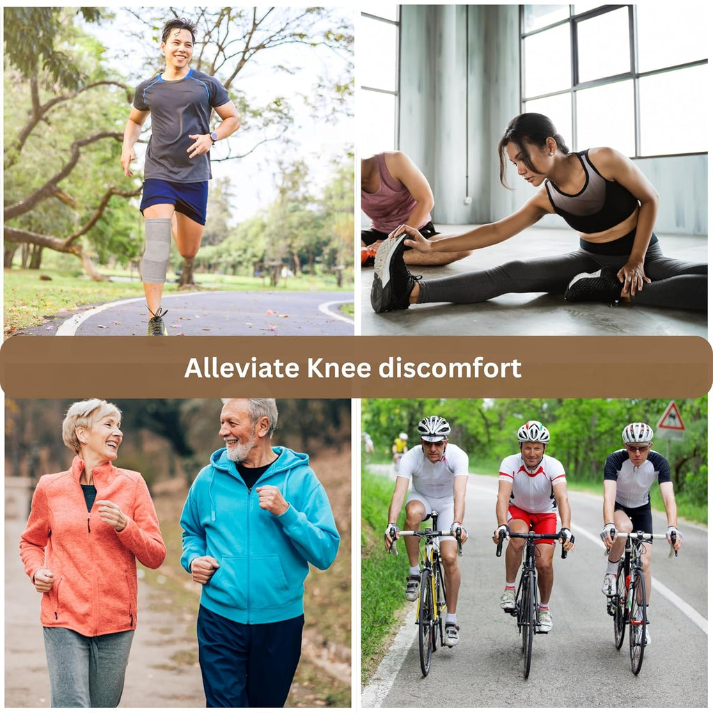 Wonder Care 2-Pack Bamboo Knee Compression Sleeve for Men and Women

