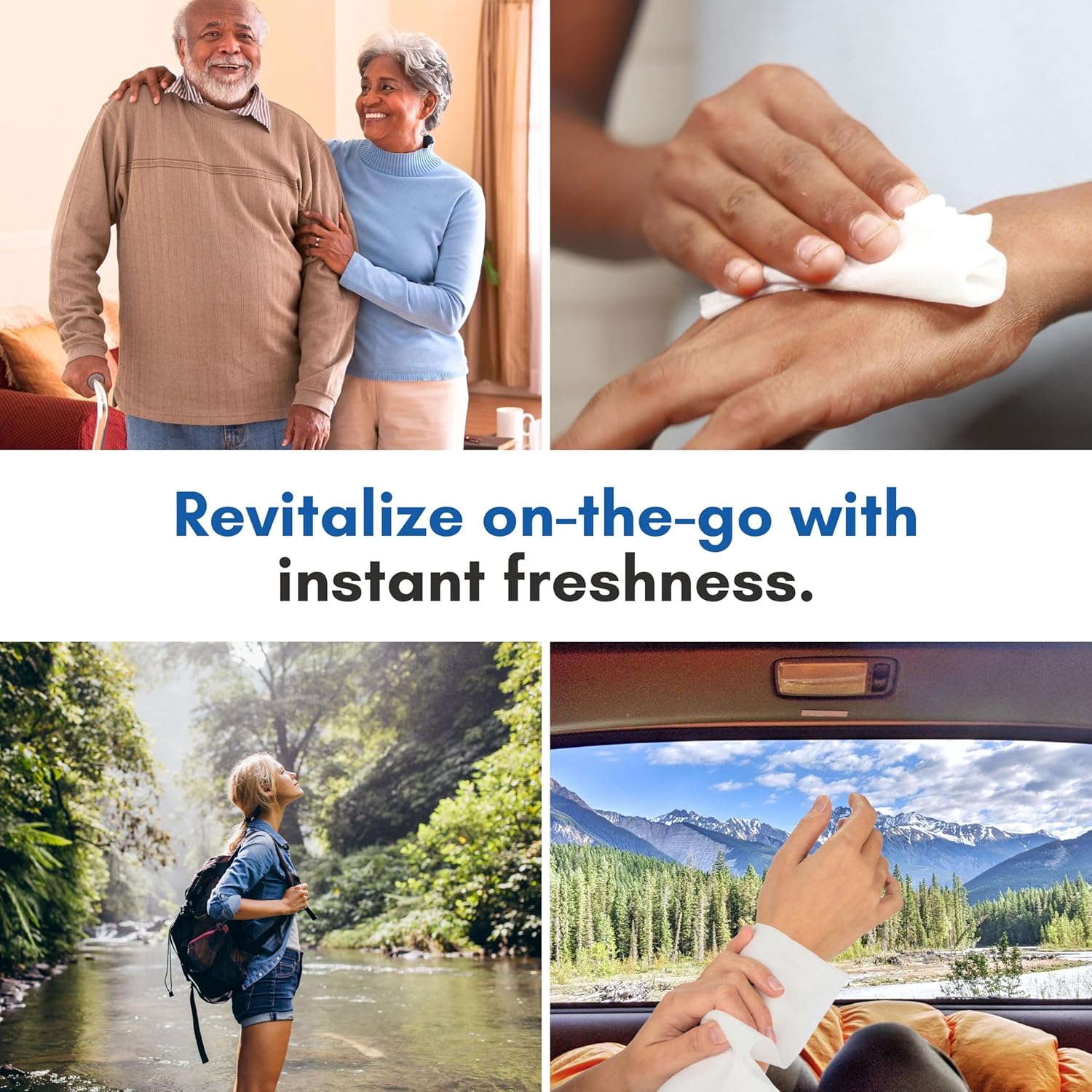 Nurture Rinse Free Bathing Wipes for Adults, Waterless Cleansing Cloths

