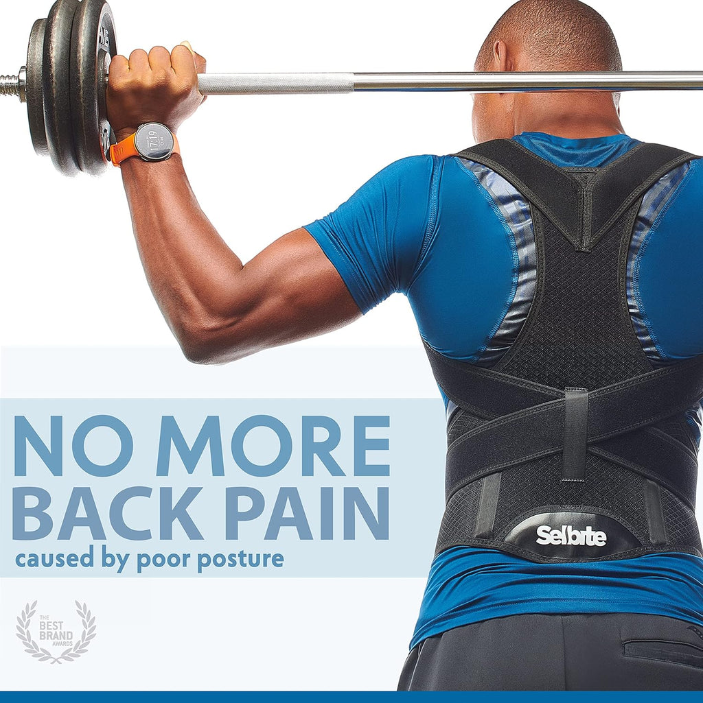 Selbite Posture Corrector for Men and Women, Back Brace with Adjustable Straps

