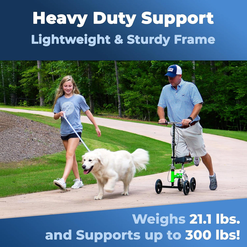 KneeRover GO Knee Scooter Knee Walker Crutch Alternative, Compact Portable


