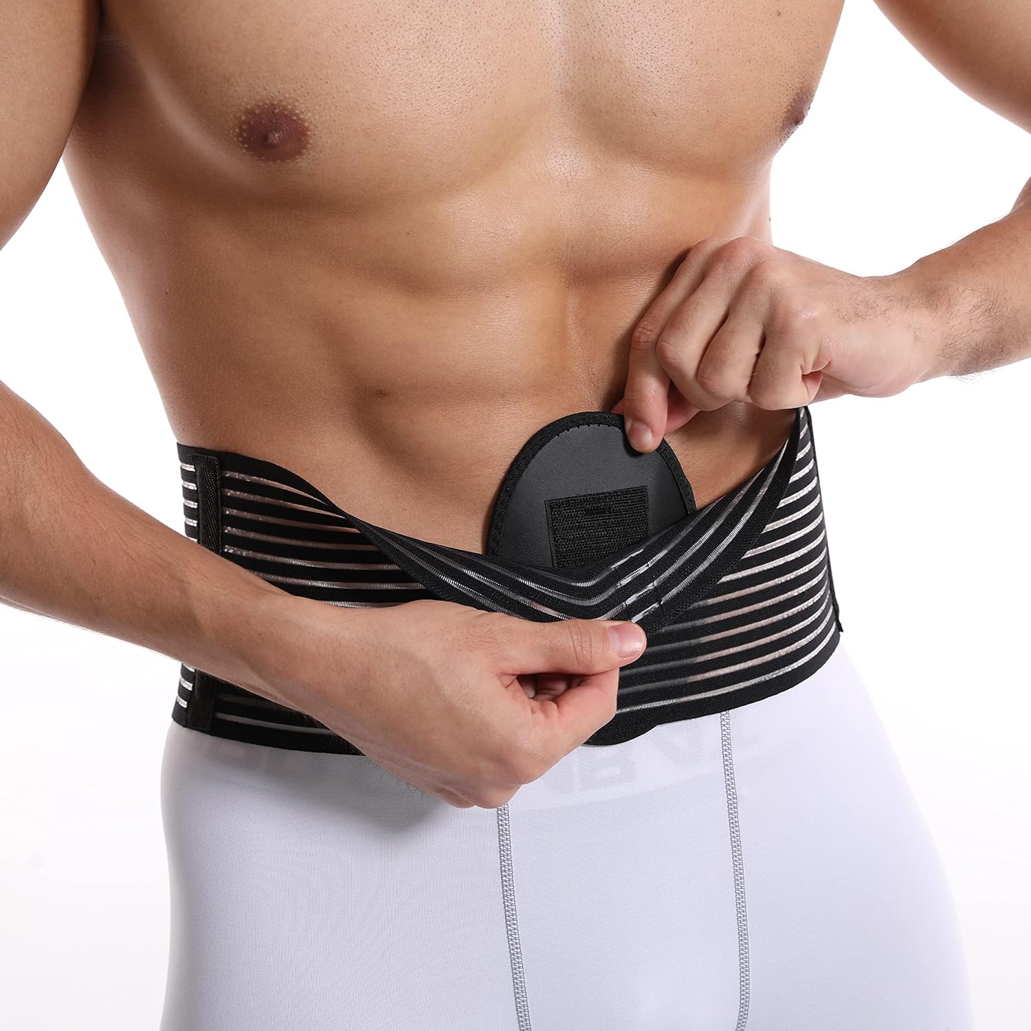 Umbilical Hernia Belt Abdominal Binder Compression Pad with Navel Support

