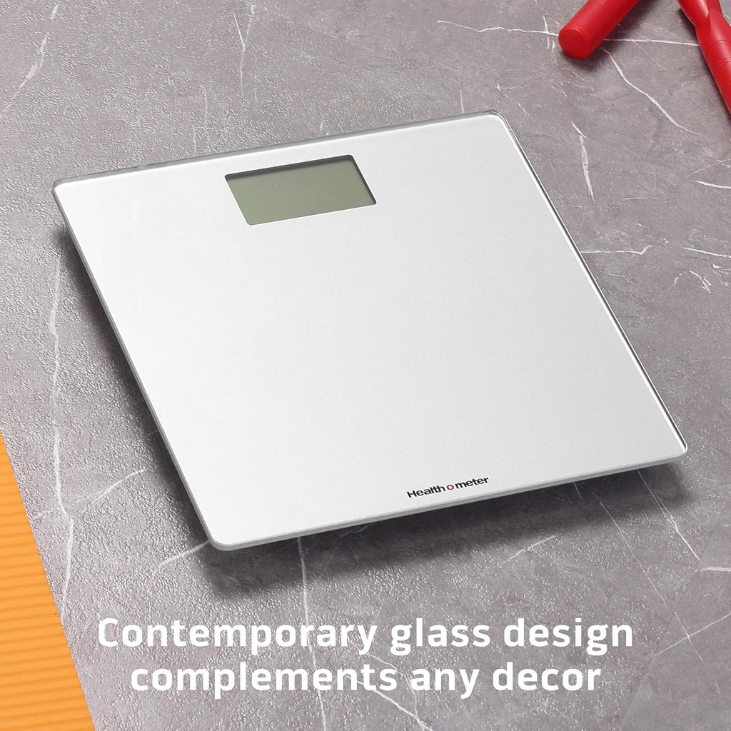 Health o meter Compact Digital Bathroom Scale, 450 lb, 3.2 in LCD, Tempered Platform

