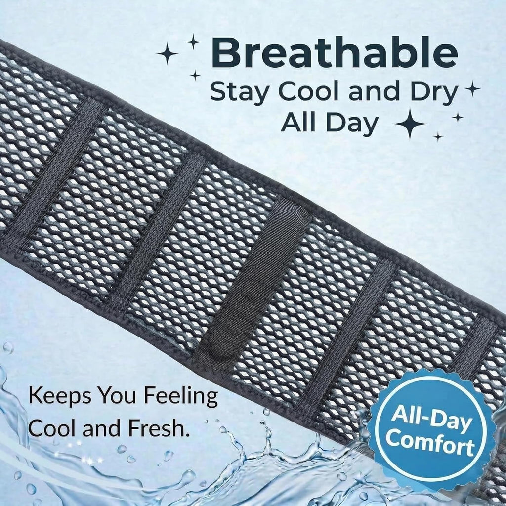 Adjustable Breathable Lumbar Support Back Brace for Women, Low-Profile Belt

