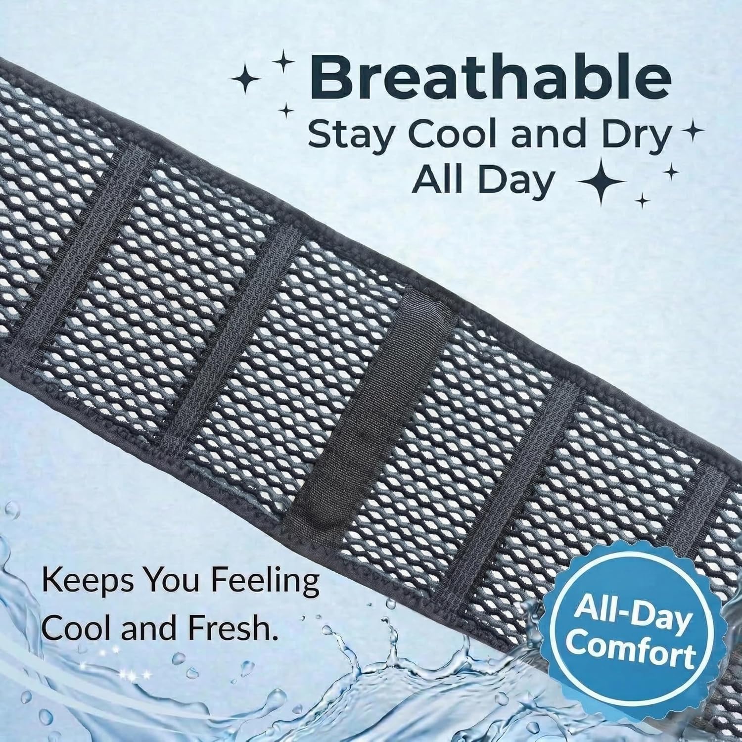 Adjustable Breathable Lumbar Support Back Brace for Women, Low-Profile Belt

