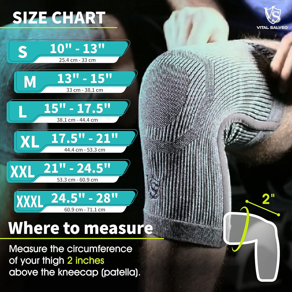 Vital Salveo S-Support 3D Bio-Dynamic Recovery Knee Sleeve, Compression Support

