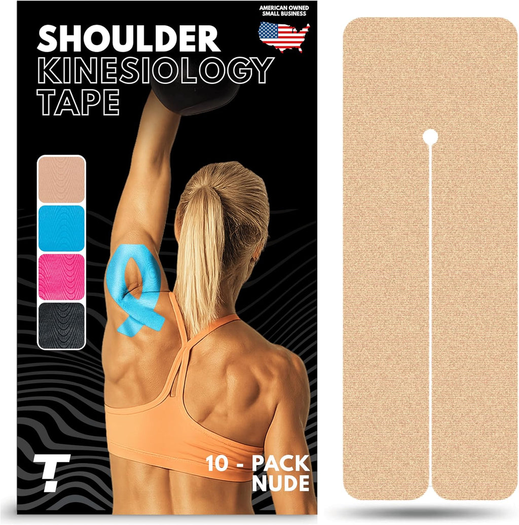 Kinesiology Tape for Shoulder Support, Waterproof Precut Sports Tape

