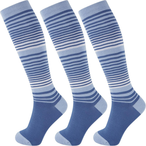+MD Bamboo Viscose Compression Socks, Knee High 15–20 mmHg for Women Men (3 Pairs)

