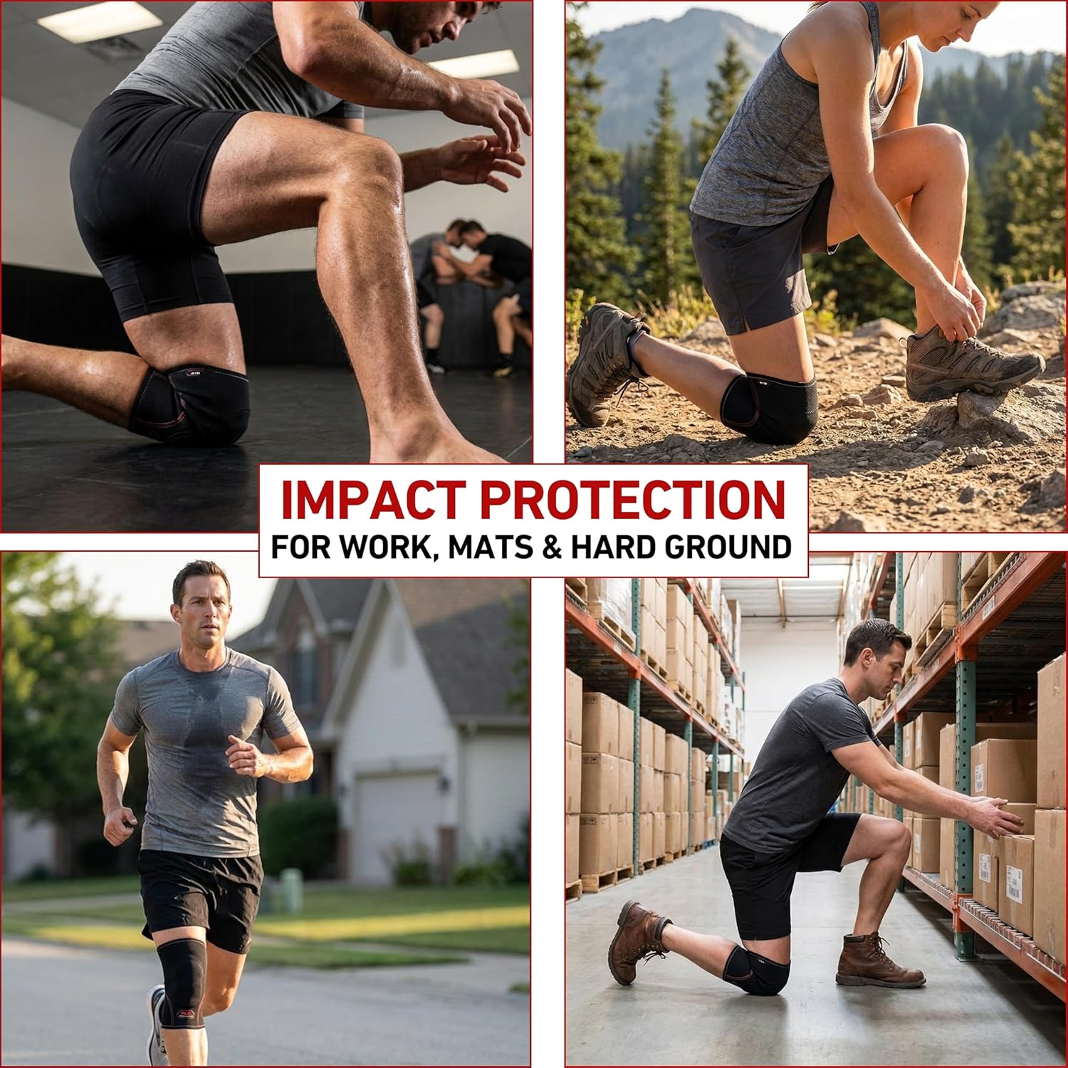 McDavid Gel Insert Knee Compression Sleeve for Impact Absorption and Support

