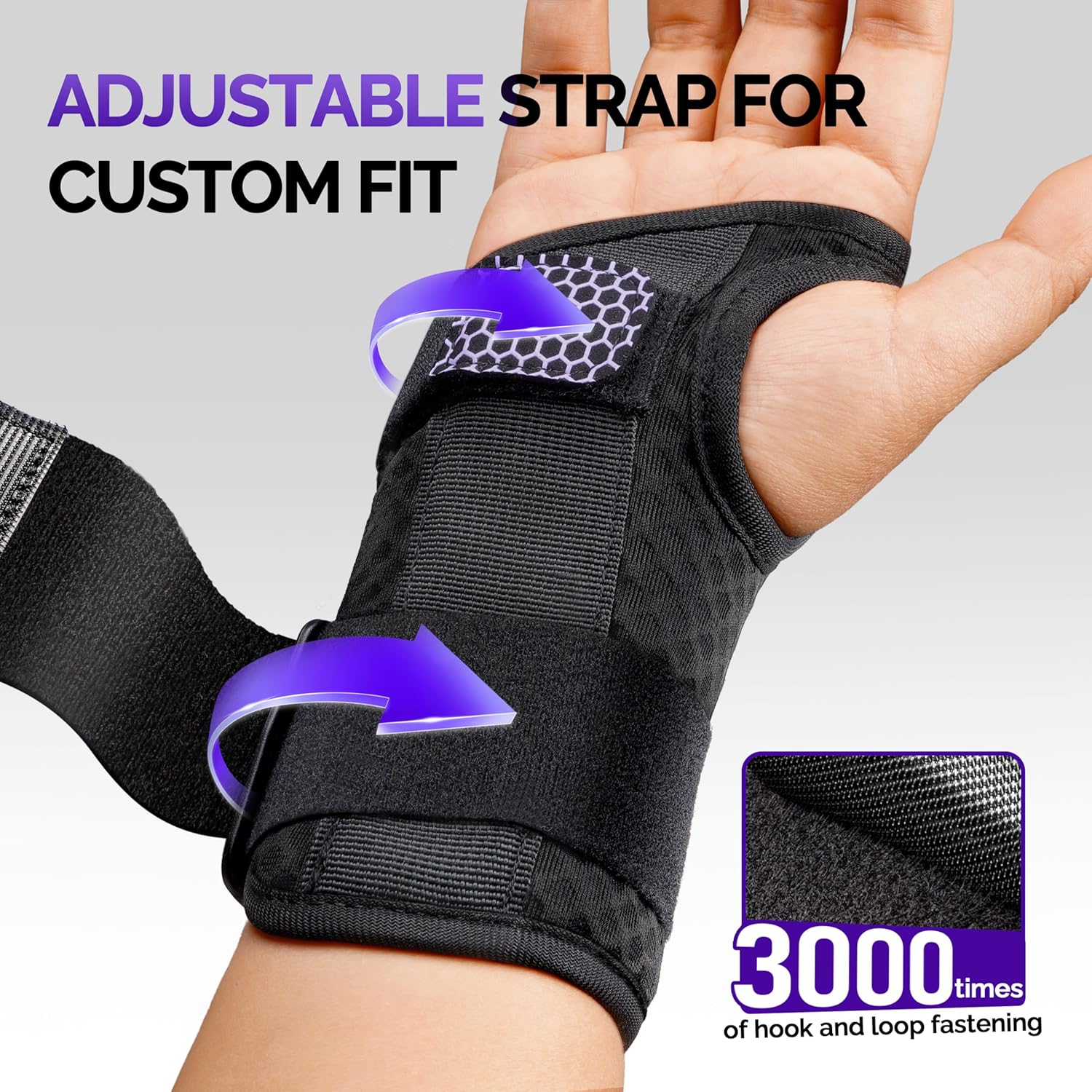 FEATOL Wrist Brace Ergonomic Wrist Splint Breathable Support for Carpal Tunnel

