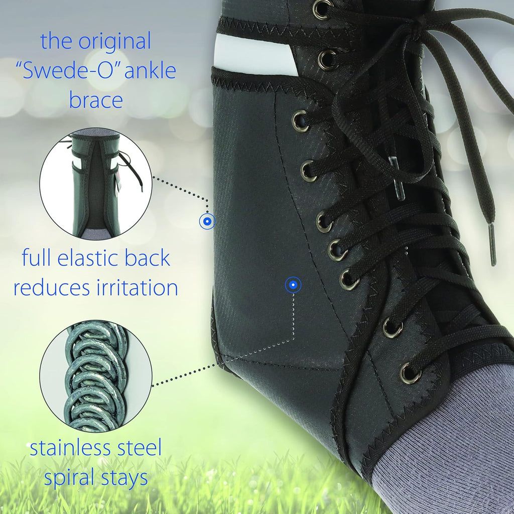 Swede-O Ankle Lok Ankle Brace with Spiral Stays and Removable Stabilizers

