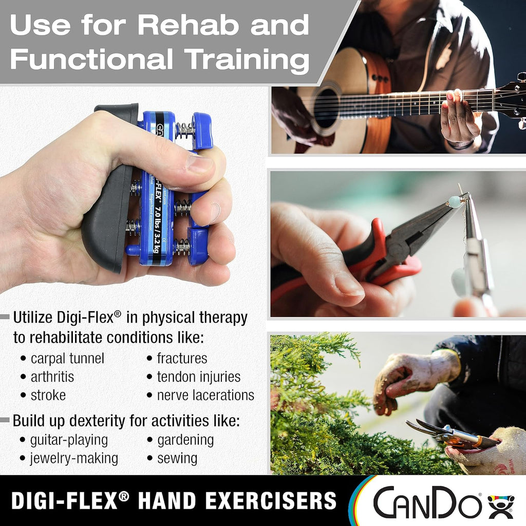 CanDo Digi-Flex Hand and Finger Exerciser for Strength, Dexterity, Flexibility

