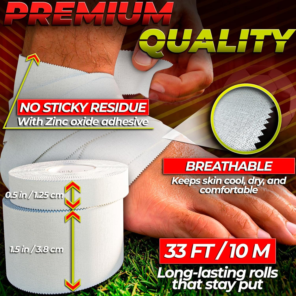 Summum Fit Athletic Tape for Wrist and Ankle Support, Latex-Free, No Residue

