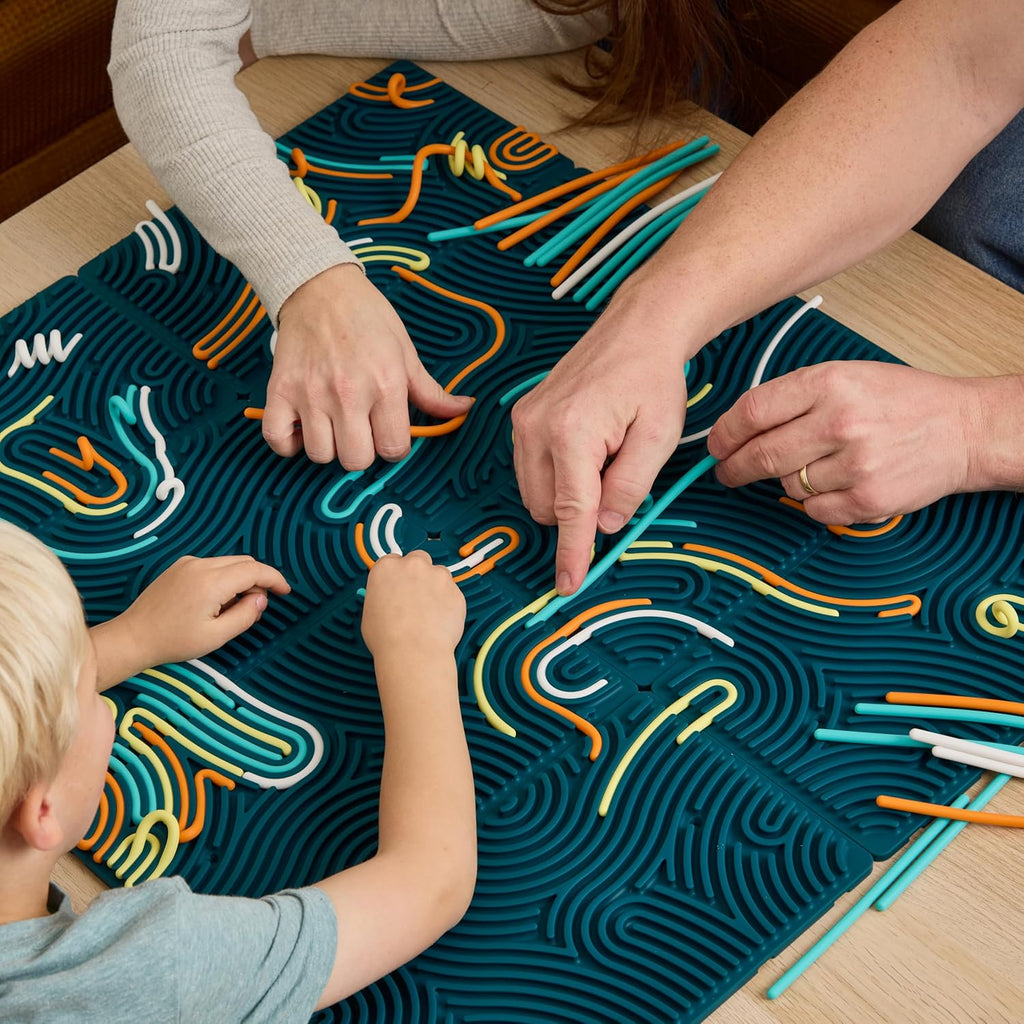 Pushpeel XL Expandable Silicone Sensory Activity Board, Quiet Fidget Toy

