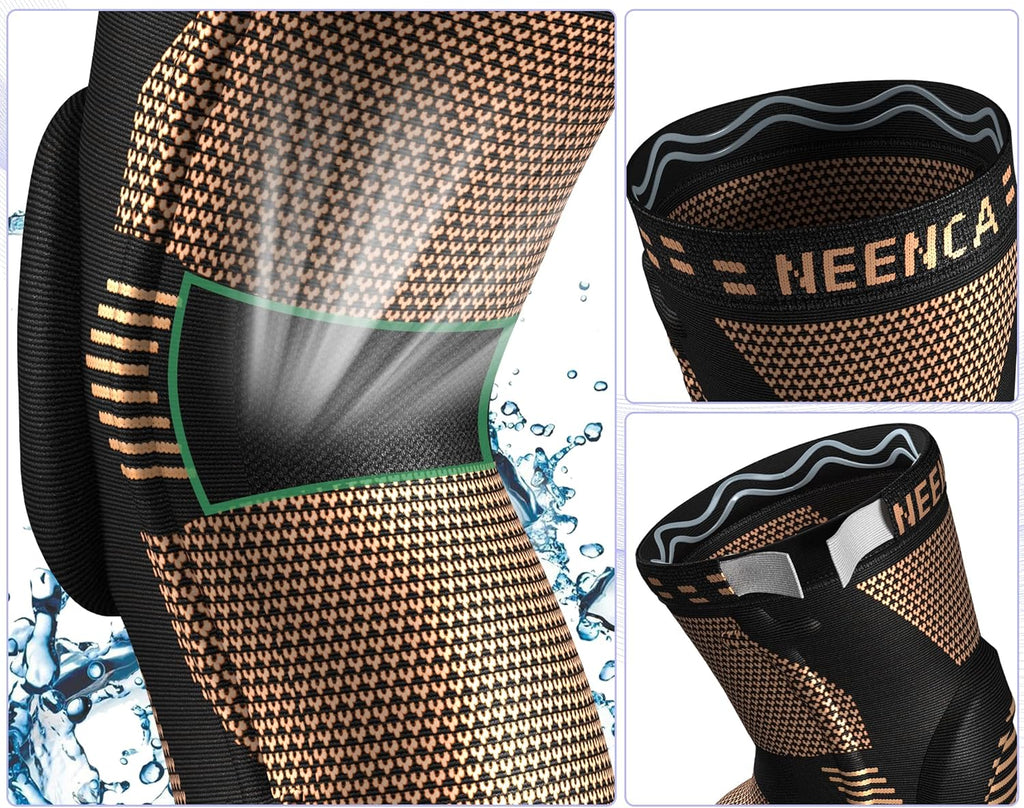 NEENCA Compression Knee Sleeves with Patella Gel Pad and Side Stabilizers

