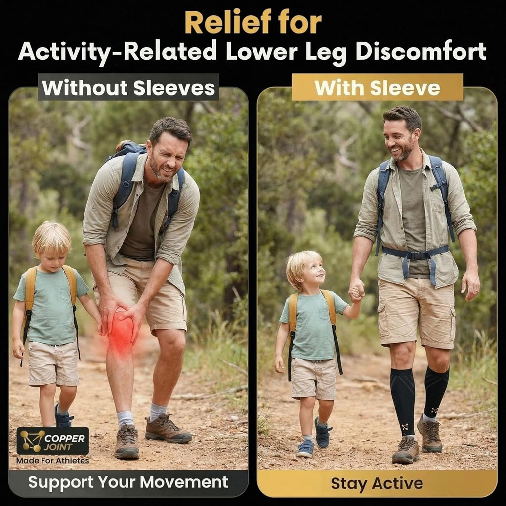 Calf Compression Sleeve for Men & Women, 20–30mmHg Leg Support for Shin Splints

