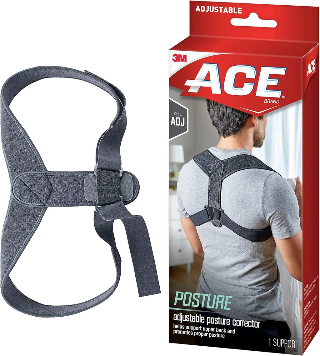 ACE Posture Corrector for Upper Back Support with Adjustable Shoulder Straps

