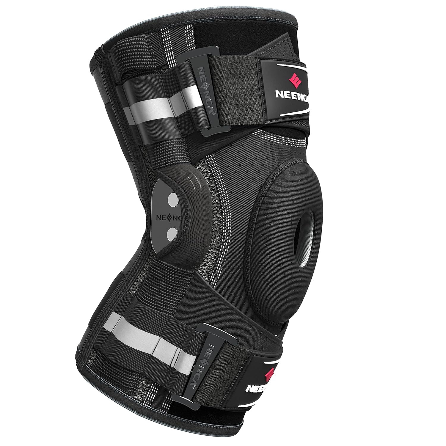 NEENCA Hinged Knee Brace with Patella Gel Pad and X-Strap Stability Support

