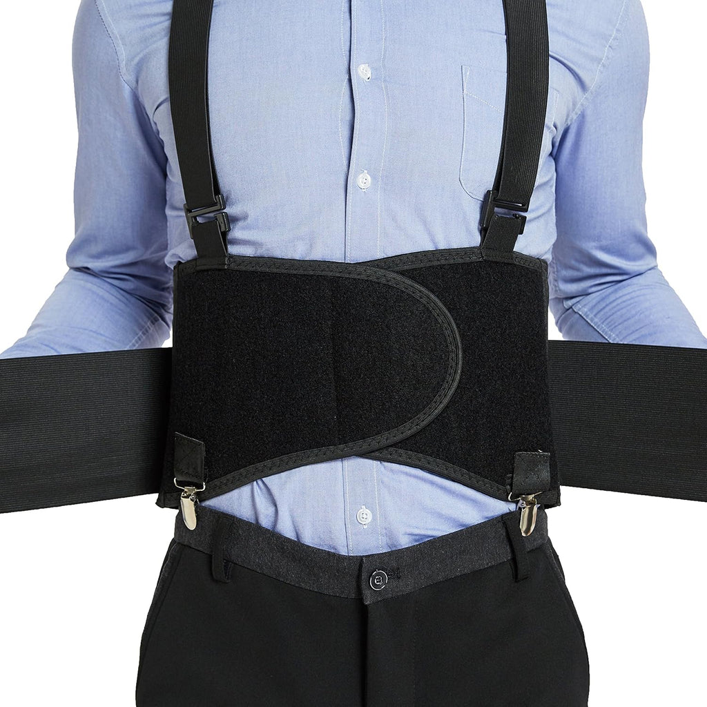 NeoTech Care Back Brace with Removable Pants Clips and Detachable Suspenders

