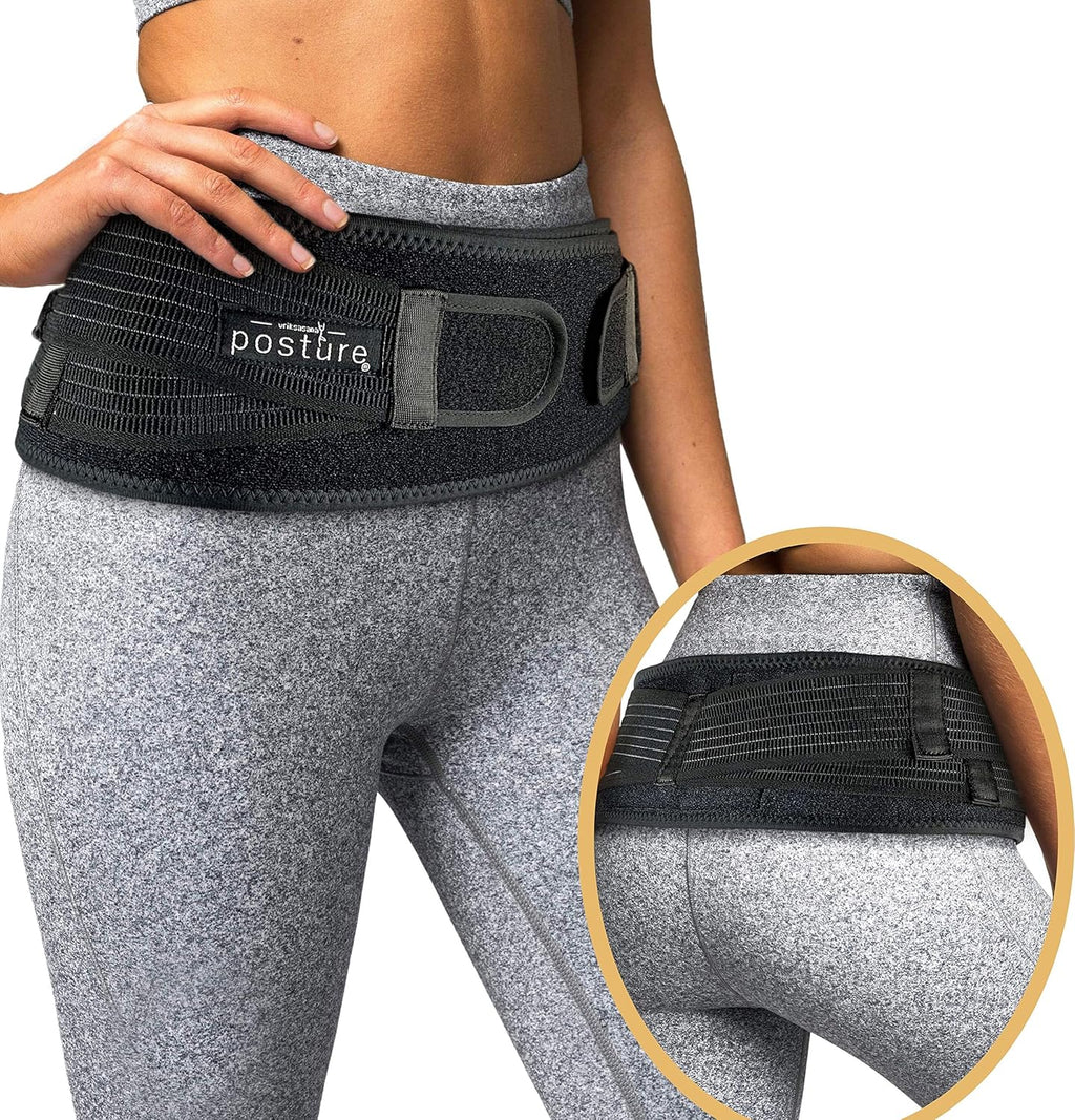 Vriksasana Sacroiliac SI Joint Hip Belt for Sciatica, Pelvic and Lower Back Pain


