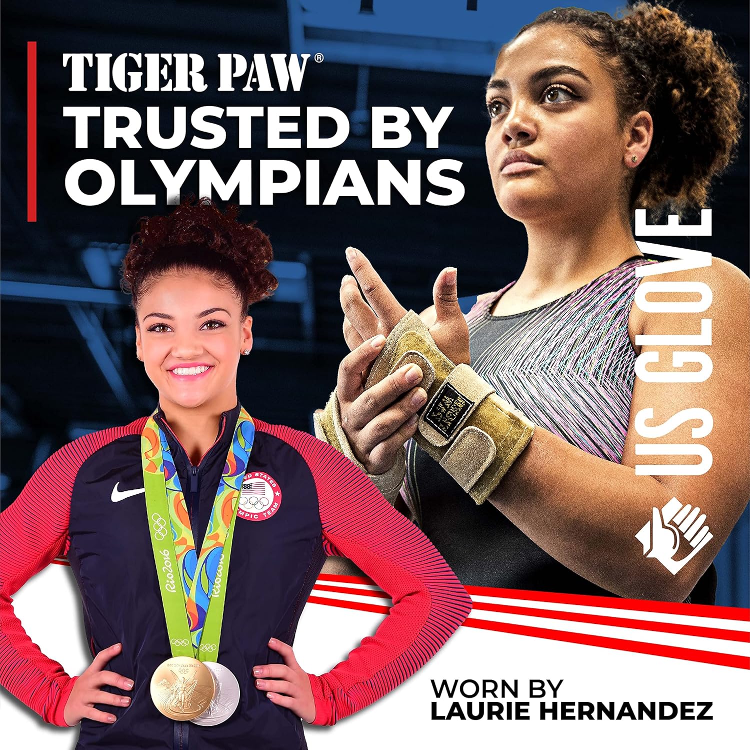 Tiger Paw Gymnastics Wrist Supports, Adjustable Wrist Brace Guards for Hand Protection

