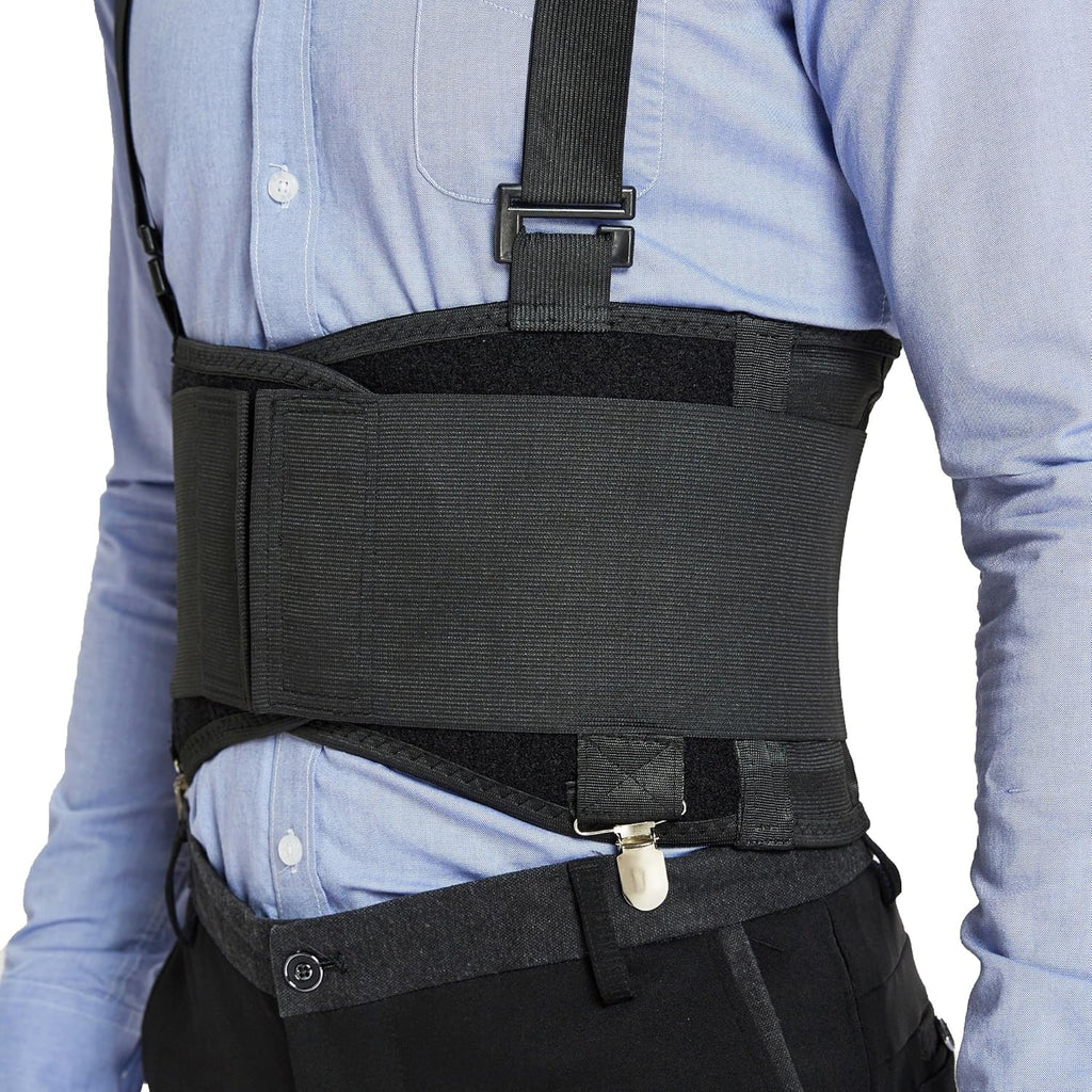 NeoTech Care Back Brace with Removable Pants Clips and Detachable Suspenders

